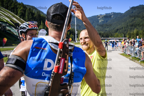 15.09.2019, xkvx, Biathlon, Deutsche Meisterschaften in Ruhpolding, Staffel Herren, v.l. Matthias Dorfer, Erik Lesser