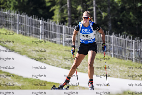 15.09.2019, xkvx, Biathlon, Deutsche Meisterschaften in Ruhpolding, Staffel Damen, v.l. Lisa Spark
