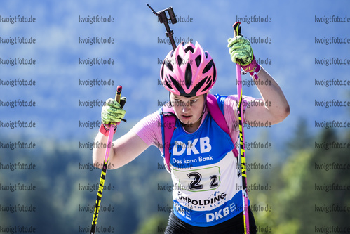 15.09.2019, xkvx, Biathlon, Deutsche Meisterschaften in Ruhpolding, Staffel Damen, v.l. Marle Leuner