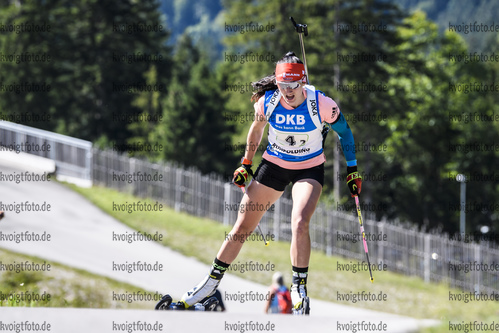 15.09.2019, xkvx, Biathlon, Deutsche Meisterschaften in Ruhpolding, Staffel Damen, v.l. Juliane Fruehwirt
