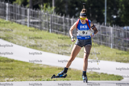 15.09.2019, xkvx, Biathlon, Deutsche Meisterschaften in Ruhpolding, Staffel Damen, v.l. Anna Maria Richter