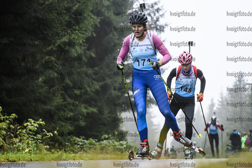 05.10.2019, xkvx, Biathlon, Nordcup 2019, Skiroller Sprint - weiblich, v.l. HARTL Lena