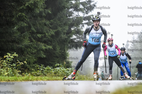 05.10.2019, xkvx, Biathlon, Nordcup 2019, Skiroller Sprint - weiblich, v.l. SCHARFENBERG Saskia
