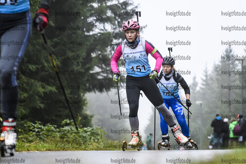 05.10.2019, xkvx, Biathlon, Nordcup 2019, Skiroller Sprint - weiblich, v.l. DINGELSTEDT Josephine