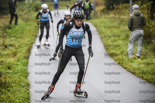 05.10.2019, xkvx, Biathlon, Nordcup 2019, Skiroller Sprint - weiblich, v.l. GERLACH Aenne