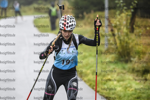 05.10.2019, xkvx, Biathlon, Nordcup 2019, Skiroller Sprint - weiblich, v.l. HORSTMANN Nathalie
