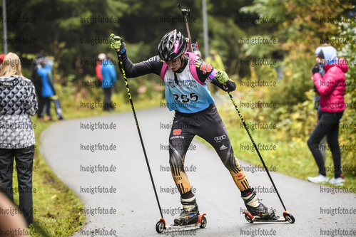 05.10.2019, xkvx, Biathlon, Nordcup 2019, Skiroller Sprint - maennlich, v.l. MUENCH Matti