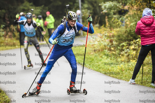 05.10.2019, xkvx, Biathlon, Nordcup 2019, Skiroller Sprint - maennlich, v.l. WURZER Johannes