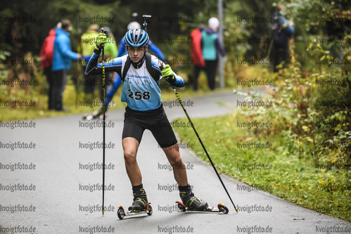05.10.2019, xkvx, Biathlon, Nordcup 2019, Skiroller Sprint - maennlich, v.l. MESSNER Frederic