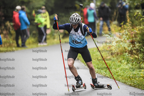 05.10.2019, xkvx, Biathlon, Nordcup 2019, Skiroller Sprint - maennlich, v.l. PEIS Fynn