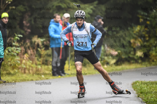 05.10.2019, xkvx, Biathlon, Nordcup 2019, Skiroller Sprint - maennlich, v.l. ARSAN Florian