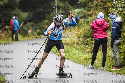 05.10.2019, xkvx, Biathlon, Nordcup 2019, Skiroller Sprint - maennlich, v.l. GOETSCHEL Moritz