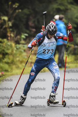 05.10.2019, xkvx, Biathlon, Nordcup 2019, Skiroller Sprint - maennlich, v.l. ASAL Elias