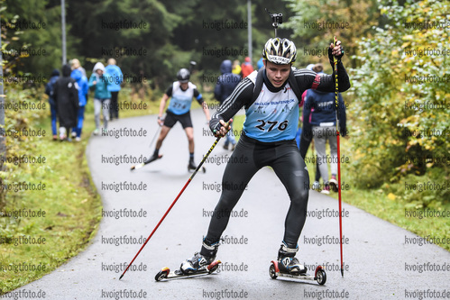 05.10.2019, xkvx, Biathlon, Nordcup 2019, Skiroller Sprint - maennlich, v.l. BARCHEWITZ Oscar
