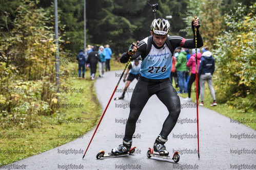 05.10.2019, xkvx, Biathlon, Nordcup 2019, Skiroller Sprint - maennlich, v.l. BARCHEWITZ Oscar