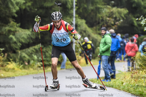 05.10.2019, xkvx, Biathlon, Nordcup 2019, Skiroller Sprint - maennlich, v.l. DIETRICH Fabian
