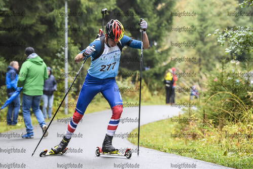 05.10.2019, xkvx, Biathlon, Nordcup 2019, Skiroller Sprint - maennlich, v.l. DITTRICH Gregor