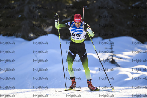30.11.2019, xkvx, Biathlon IBU Sjusjoen, Sprint Herren, v.l. Blaz Debeljak (Slovenia) in aktion / in action competes