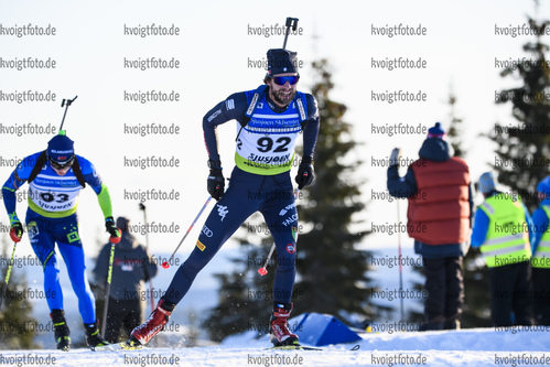 30.11.2019, xkvx, Biathlon IBU Sjusjoen, Sprint Herren, v.l. Thierry Chenal (Italy) in aktion / in action competes