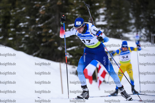 01.12.2019, xkvx, Biathlon IBU Cup Sjusjoen, Verfolgung Herren, v.l. Eligius Tambornino (Switzerland) in aktion / in action competes
