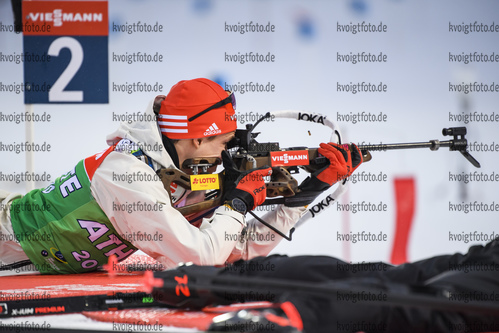 03.12.2019, xkvx, Biathlon IBU Weltcup Oestersund, Training Herren, v.l. Philipp Horn (Germany) in aktion am Schiessstand / at the shooting range