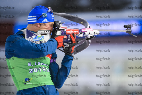 03.12.2019, xkvx, Biathlon IBU Weltcup Oestersund, Training Herren, v.l. Erik Lesser (Germany) in aktion am Schiessstand / at the shooting range