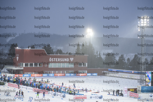 03.12.2019, xkvx, Biathlon IBU Weltcup Oestersund, Training Herren, v.l. Oestersund Biathlon Arena Uebersicht / Overview