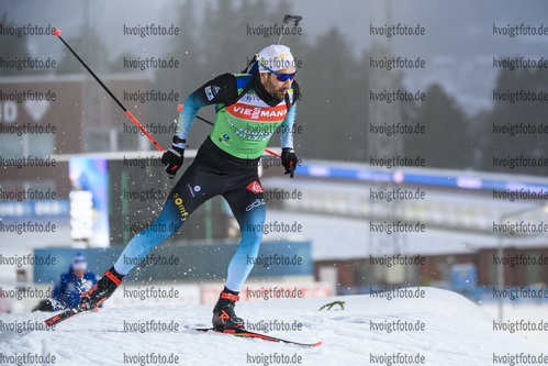 03.12.2019, xkvx, Biathlon IBU Weltcup Oestersund, Training Herren, v.l. Martin Fourdace (France) in aktion / in action competes