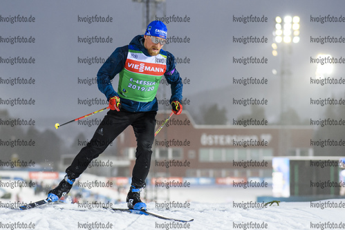 03.12.2019, xkvx, Biathlon IBU Weltcup Oestersund, Training Herren, v.l. Erik Lesser (Germany) in aktion / in action competes