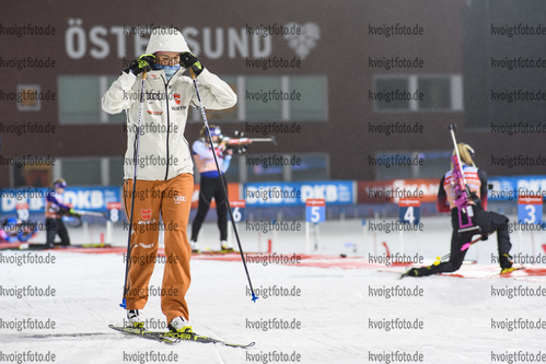 03.12.2019, xkvx, Biathlon IBU Weltcup Oestersund, Training Damen, v.l. Denise Herrmann (Germany) in aktion / in action competes