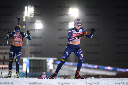 03.12.2019, xkvx, Biathlon IBU Weltcup Oestersund, Training Damen, v.l. Lisa Vittozzi (Italy) in aktion / in action competes
