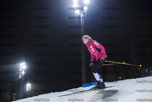03.12.2019, xkvx, Biathlon IBU Weltcup Oestersund, Training Damen, v.l. Marketa Davidova (Czech Republic) in aktion / in action competes