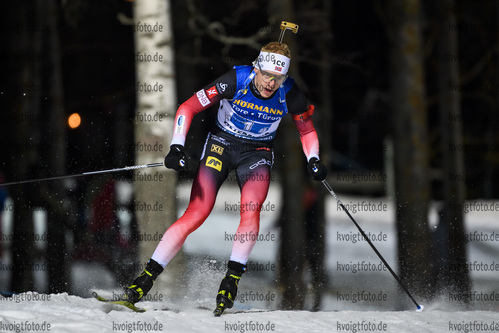 07.12.2019, xkvx, Biathlon IBU Weltcup Oestersund, Staffel Herren, v.l. Johannes Thingnes Boe (Norway) in aktion / in action competes