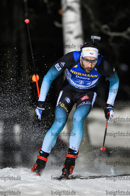 07.12.2019, xkvx, Biathlon IBU Weltcup Oestersund, Staffel Herren, v.l. Martin Fourcade (France) in aktion / in action competes