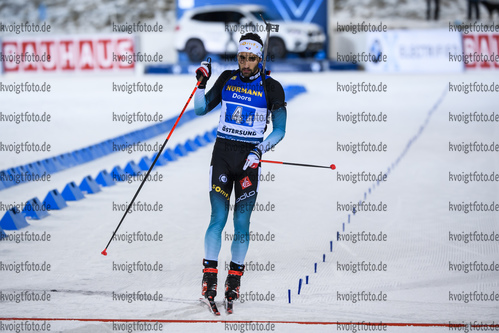 07.12.2019, xkvx, Biathlon IBU Weltcup Oestersund, Staffel Herren, v.l. Martin Fourcade (France) gewinnt die Silbermedaille / wins the silver medal