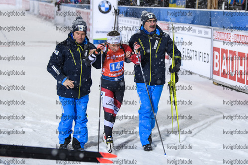 08.12.2019, xkvx, Biathlon IBU Weltcup Oestersund, Staffel Damen, v.l. Dunja Zdouc (Austria) im Ziel / at the finish