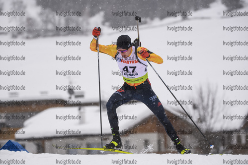 12.12.2019, xkvx, Biathlon IBU Cup Ridnaun, Supersprint Quali Herren, v.l. Lucas Fratzscher (Germany) in aktion / in action competes