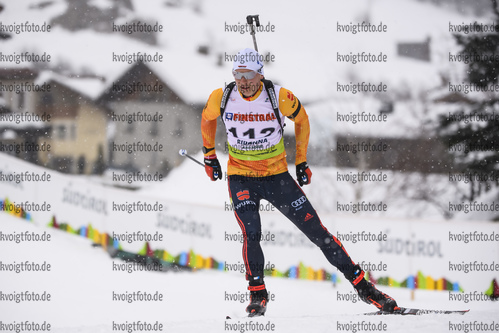 12.12.2019, xkvx, Biathlon IBU Cup Ridnaun, Supersprint Quali Herren, v.l. Justus Strelow (Germany) in aktion / in action competes