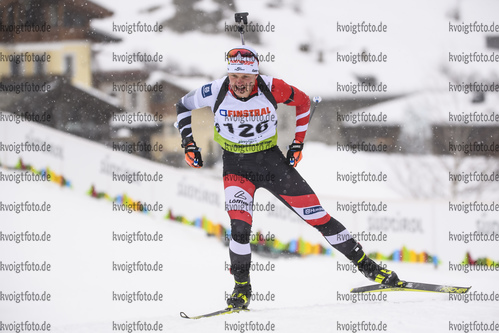 12.12.2019, xkvx, Biathlon IBU Cup Ridnaun, Supersprint Quali Herren, v.l. Sebastian Trixl (Austria) in aktion / in action competes