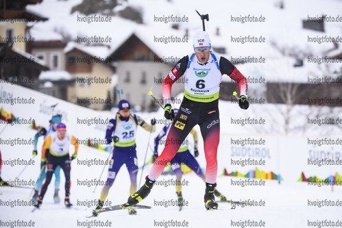 12.12.2019, xkvx, Biathlon IBU Cup Ridnaun, Supersprint Finale Herren, v.l. Lars Helge Birkeland (Norway) in aktion / in action competes