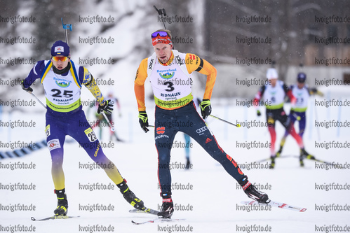 12.12.2019, xkvx, Biathlon IBU Cup Ridnaun, Supersprint Finale Herren, v.l. Roman Rees (Germany) in aktion / in action competes
