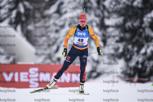 13.12.2019, xkvx, Biathlon IBU Weltcup Hochfilzen, Sprint Damen, v.l. Denise Herrmann (Germany) in aktion / in action competes