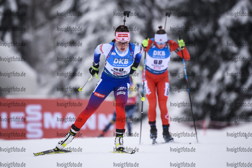 13.12.2019, xkvx, Biathlon IBU Weltcup Hochfilzen, Sprint Damen, v.l. Paulina Fialkova (Slovakia) in aktion / in action competes