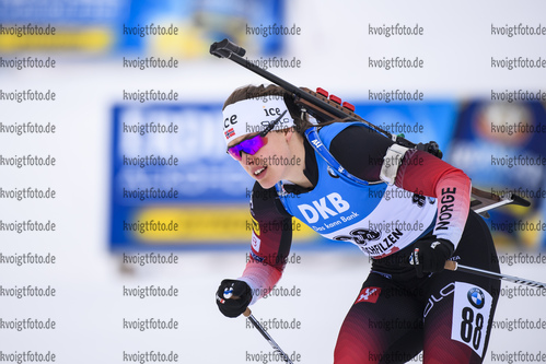 13.12.2019, xkvx, Biathlon IBU Weltcup Hochfilzen, Sprint Damen, v.l. Synnoeve Solemdal (Norway) in aktion / in action competes