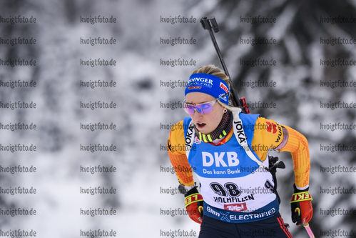 13.12.2019, xkvx, Biathlon IBU Weltcup Hochfilzen, Sprint Damen, v.l. Anna Weidel (Germany) in aktion / in action competes