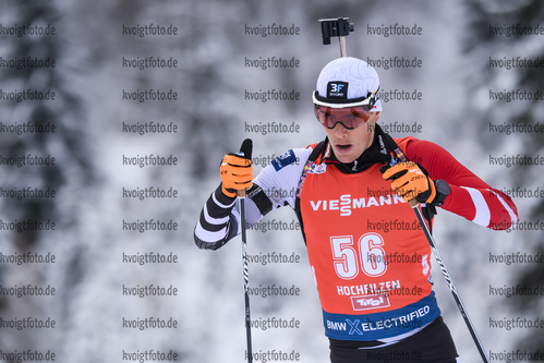 13.12.2019, xkvx, Biathlon IBU Weltcup Hochfilzen, Sprint Herren, v.l. Tobias Eberhard (Austria) in aktion / in action competes