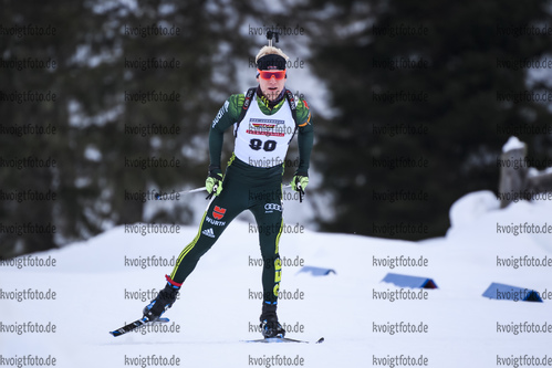 15.12.2019, xkvx, Biathlon DSV Deutschlandpokal Martell, Sprint - maennlich, v.l. Erik Weick (Germany)  