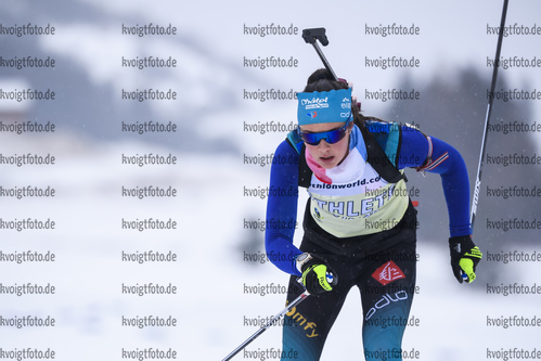 17.12.2019, xkvx, Biathlon IBU Cup Obertilliach, Training Damen, v.l. Camille Bened (France)  
