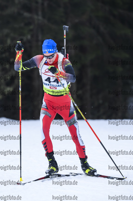 18.12.2019, xkvx, Biathlon IBU Cup Obertilliach, Short Individual Herren, v.l. Pjotr Karel A Dielen (Belgium) in aktion / in action competes