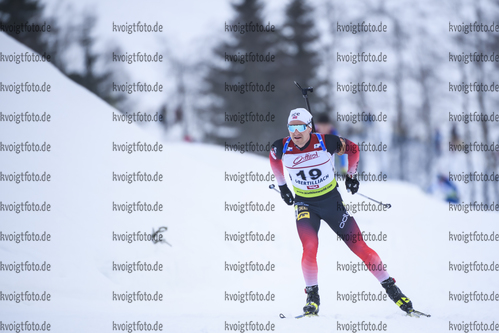 18.12.2019, xkvx, Biathlon IBU Cup Obertilliach, Short Individual Herren, v.l. Haavard Gutuboe Bogetveit (Norway) in aktion / in action competes